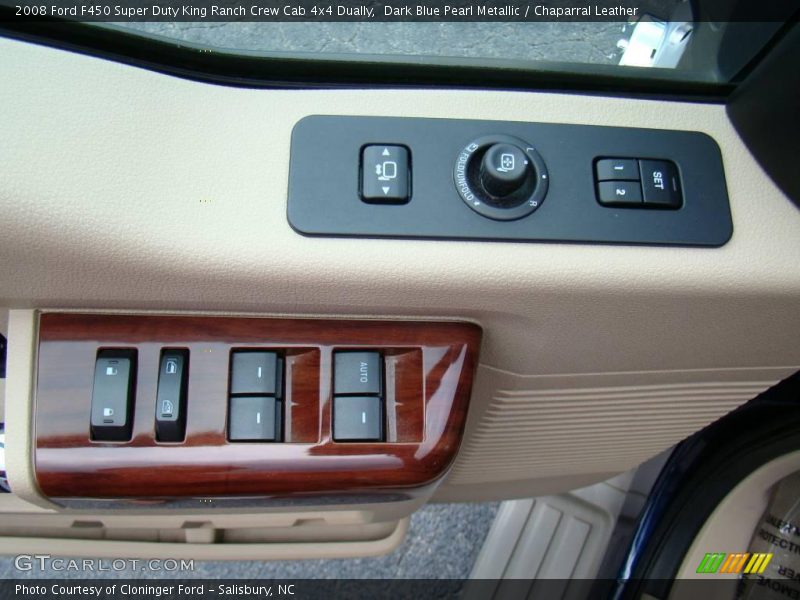 Dark Blue Pearl Metallic / Chaparral Leather 2008 Ford F450 Super Duty King Ranch Crew Cab 4x4 Dually