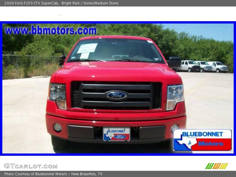 Bright Red / Stone/Medium Stone 2009 Ford F150 STX SuperCab