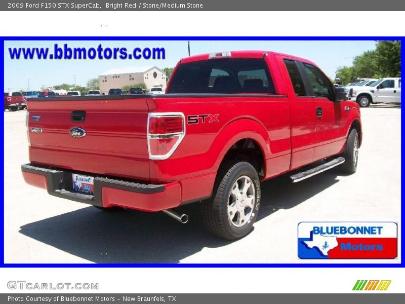 Bright Red / Stone/Medium Stone 2009 Ford F150 STX SuperCab