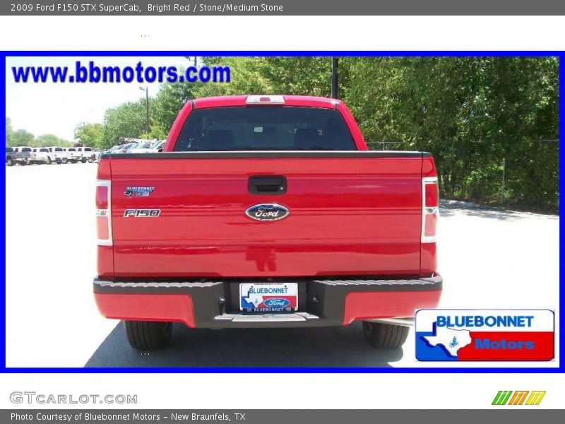 Bright Red / Stone/Medium Stone 2009 Ford F150 STX SuperCab