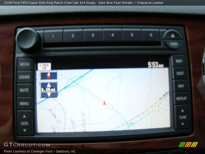 Dark Blue Pearl Metallic / Chaparral Leather 2008 Ford F450 Super Duty King Ranch Crew Cab 4x4 Dually