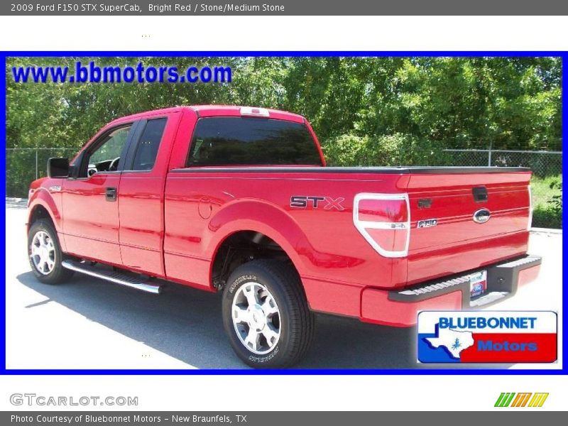 Bright Red / Stone/Medium Stone 2009 Ford F150 STX SuperCab