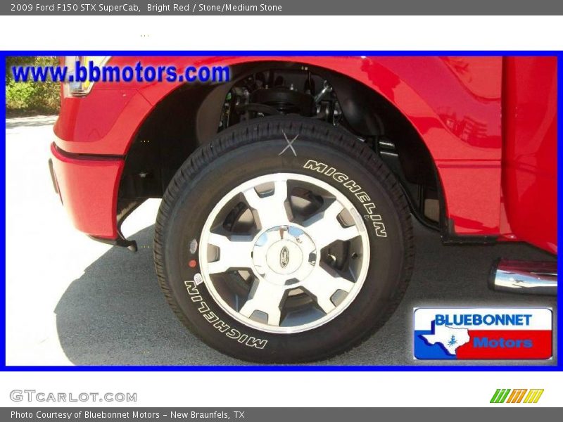 Bright Red / Stone/Medium Stone 2009 Ford F150 STX SuperCab