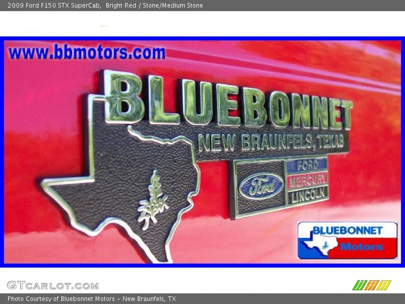 Bright Red / Stone/Medium Stone 2009 Ford F150 STX SuperCab