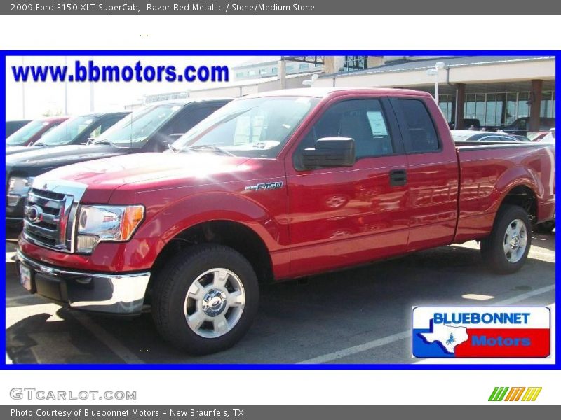 Razor Red Metallic / Stone/Medium Stone 2009 Ford F150 XLT SuperCab