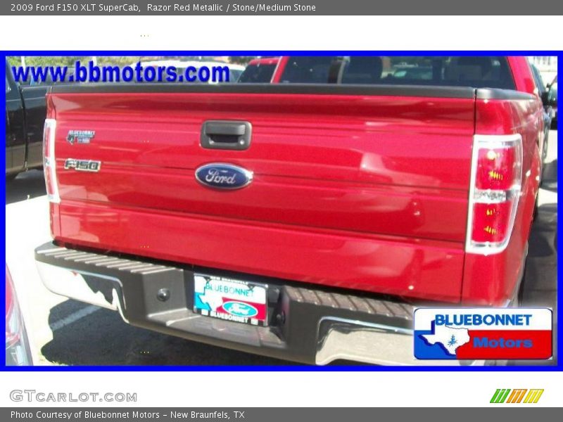 Razor Red Metallic / Stone/Medium Stone 2009 Ford F150 XLT SuperCab