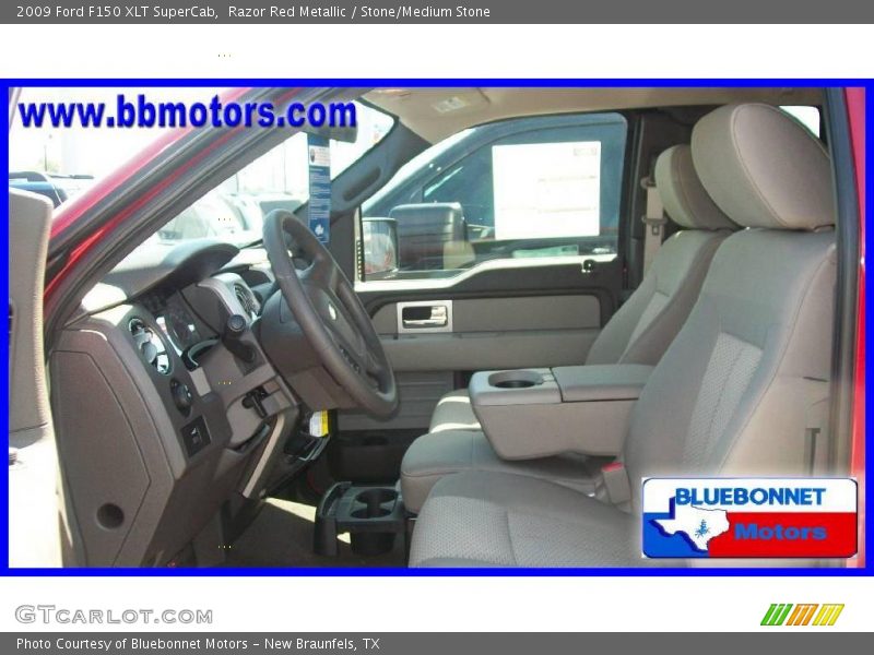Razor Red Metallic / Stone/Medium Stone 2009 Ford F150 XLT SuperCab