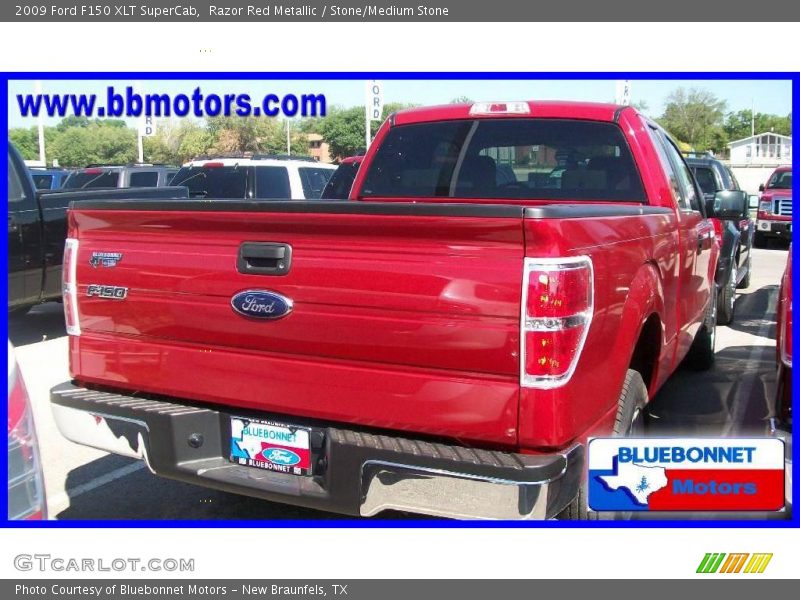 Razor Red Metallic / Stone/Medium Stone 2009 Ford F150 XLT SuperCab