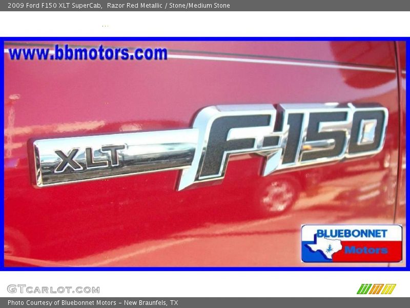 Razor Red Metallic / Stone/Medium Stone 2009 Ford F150 XLT SuperCab