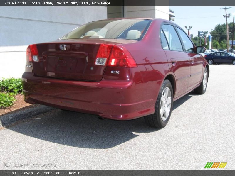 Radiant Ruby Pearl / Ivory Beige 2004 Honda Civic EX Sedan