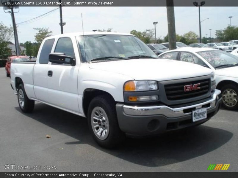 Summit White / Pewter 2005 GMC Sierra 1500 Extended Cab