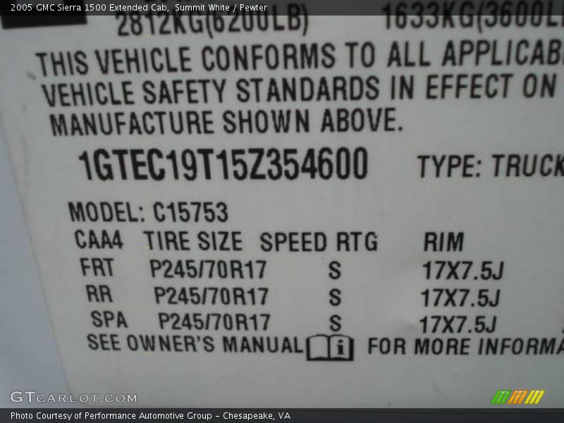 Summit White / Pewter 2005 GMC Sierra 1500 Extended Cab