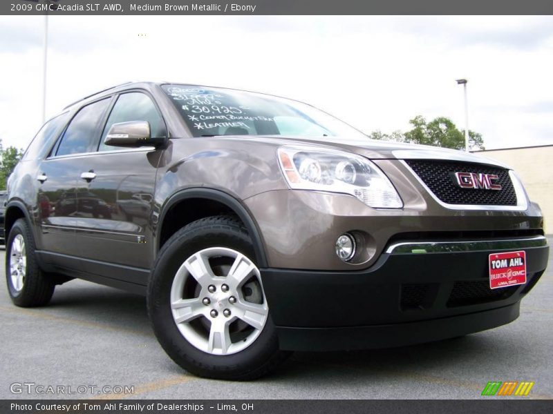 Medium Brown Metallic / Ebony 2009 GMC Acadia SLT AWD
