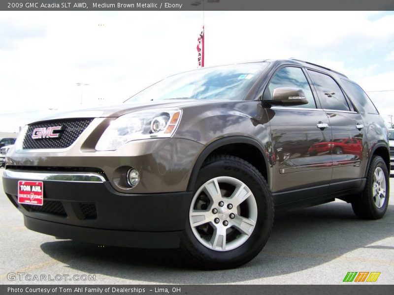 Medium Brown Metallic / Ebony 2009 GMC Acadia SLT AWD