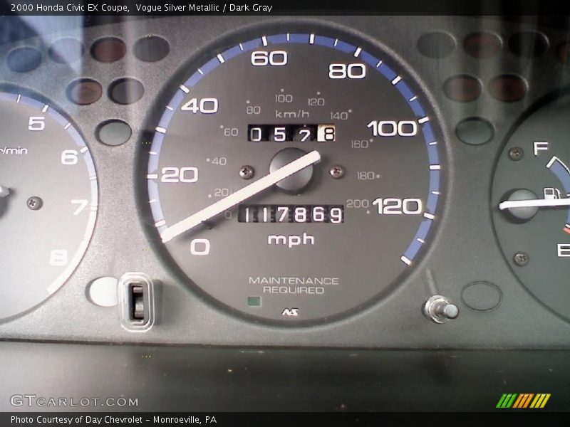 Vogue Silver Metallic / Dark Gray 2000 Honda Civic EX Coupe