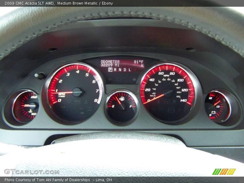 Medium Brown Metallic / Ebony 2009 GMC Acadia SLT AWD