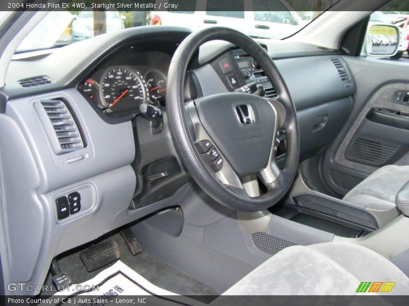 Starlight Silver Metallic / Gray 2004 Honda Pilot EX 4WD