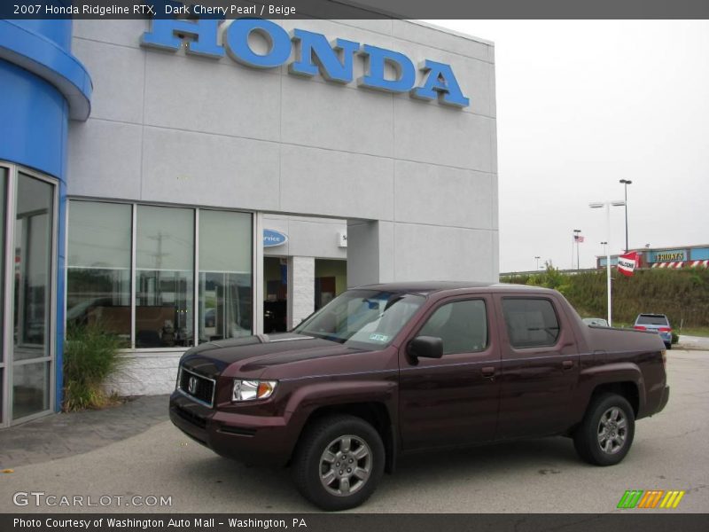 Dark Cherry Pearl / Beige 2007 Honda Ridgeline RTX
