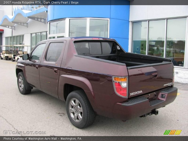 Dark Cherry Pearl / Beige 2007 Honda Ridgeline RTX