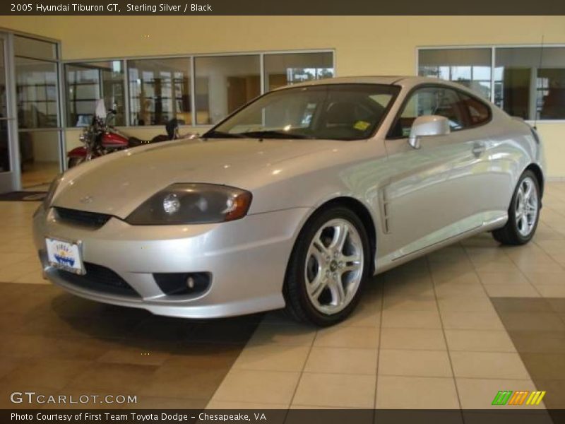 Sterling Silver / Black 2005 Hyundai Tiburon GT