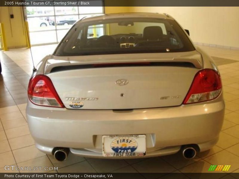 Sterling Silver / Black 2005 Hyundai Tiburon GT