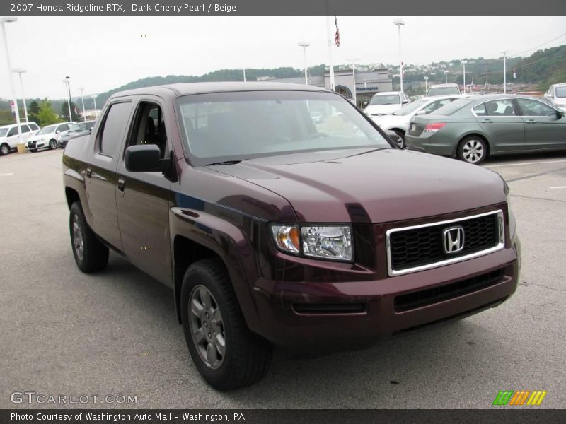 Dark Cherry Pearl / Beige 2007 Honda Ridgeline RTX