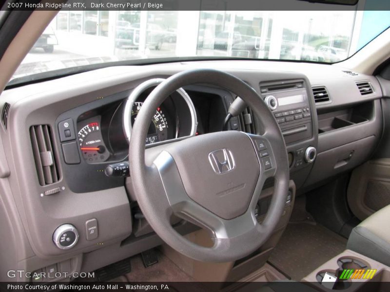 Dark Cherry Pearl / Beige 2007 Honda Ridgeline RTX
