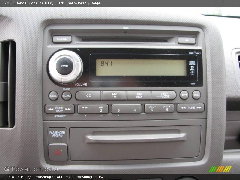 Dark Cherry Pearl / Beige 2007 Honda Ridgeline RTX