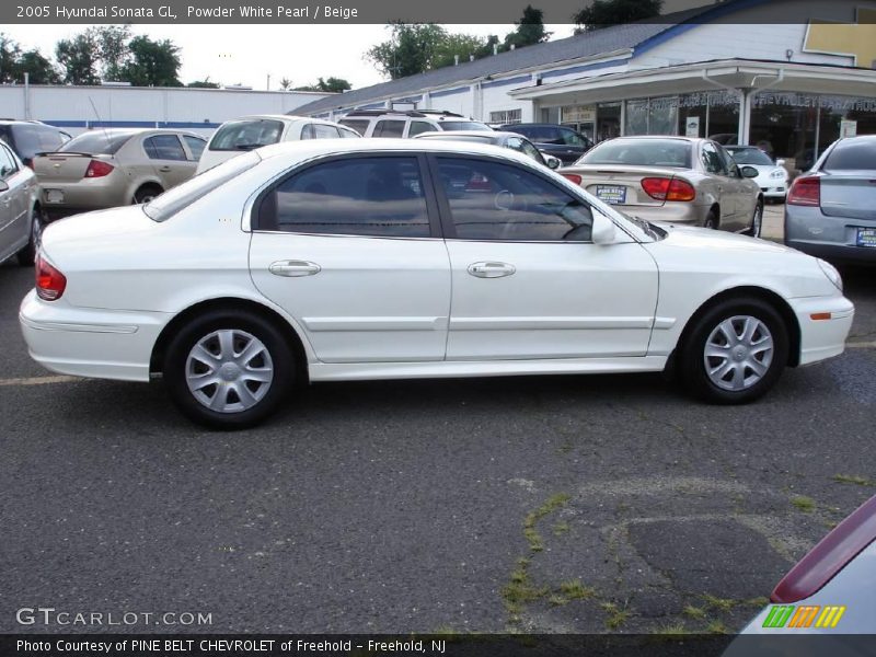 Powder White Pearl / Beige 2005 Hyundai Sonata GL