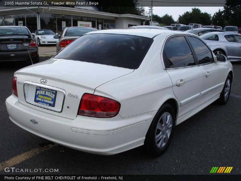 Powder White Pearl / Beige 2005 Hyundai Sonata GL