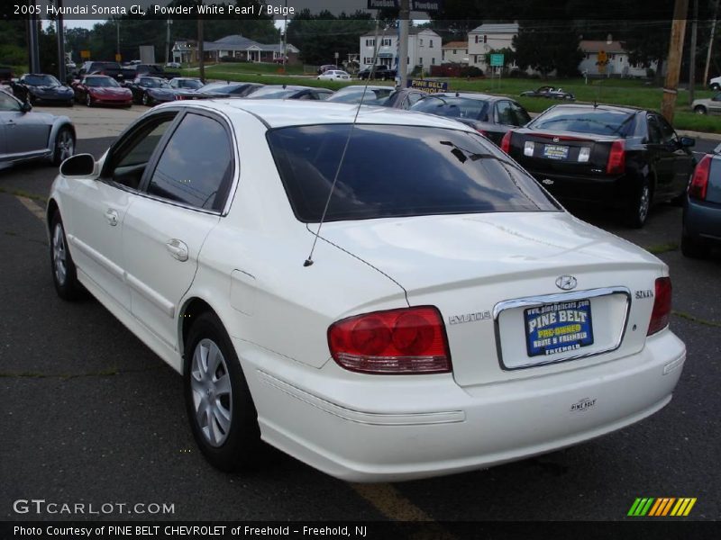 Powder White Pearl / Beige 2005 Hyundai Sonata GL