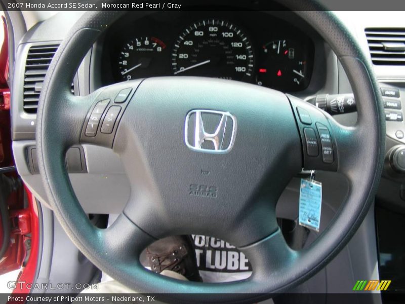 Moroccan Red Pearl / Gray 2007 Honda Accord SE Sedan