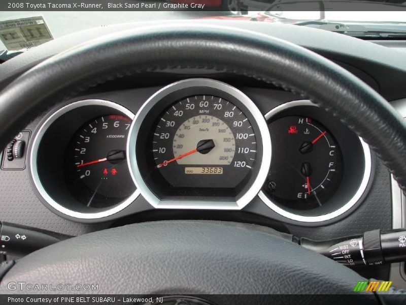 Black Sand Pearl / Graphite Gray 2008 Toyota Tacoma X-Runner