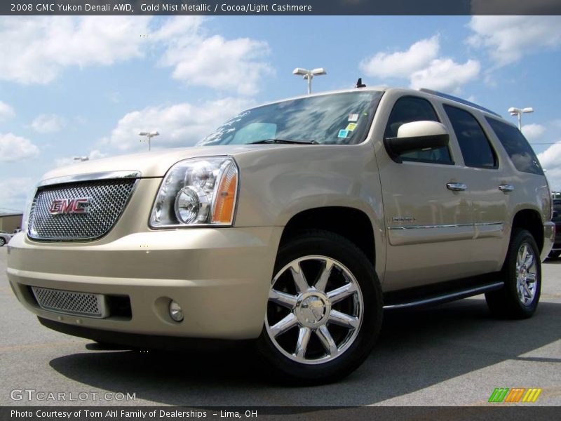 Gold Mist Metallic / Cocoa/Light Cashmere 2008 GMC Yukon Denali AWD