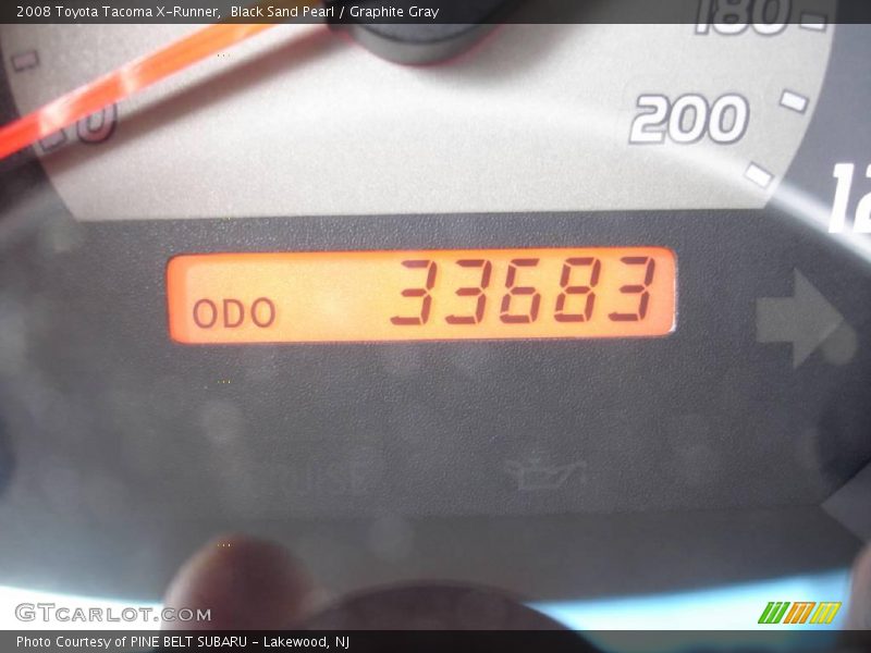 Black Sand Pearl / Graphite Gray 2008 Toyota Tacoma X-Runner