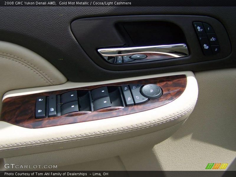 Gold Mist Metallic / Cocoa/Light Cashmere 2008 GMC Yukon Denali AWD