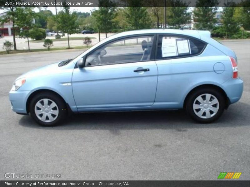Ice Blue / Gray 2007 Hyundai Accent GS Coupe