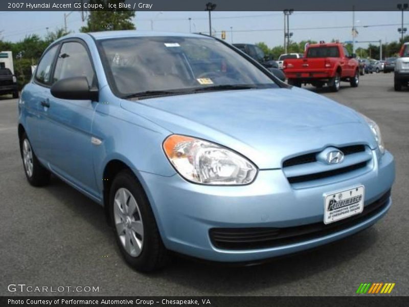 Ice Blue / Gray 2007 Hyundai Accent GS Coupe