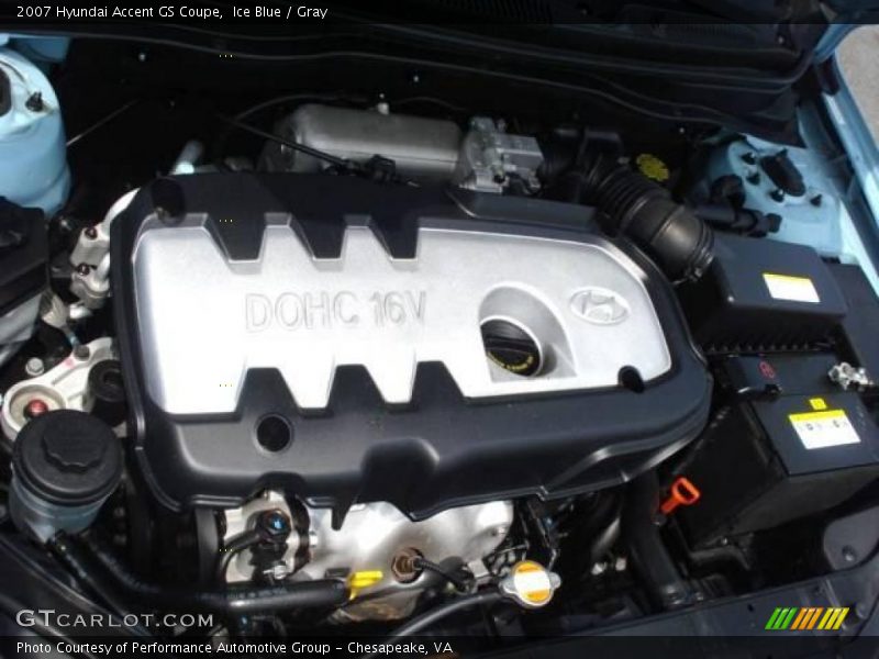 Ice Blue / Gray 2007 Hyundai Accent GS Coupe