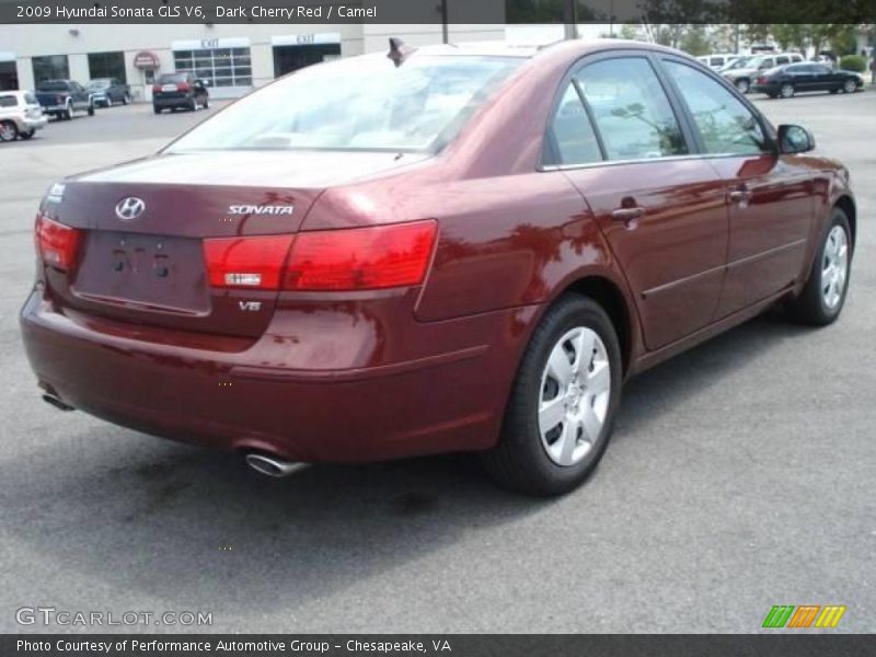Dark Cherry Red / Camel 2009 Hyundai Sonata GLS V6