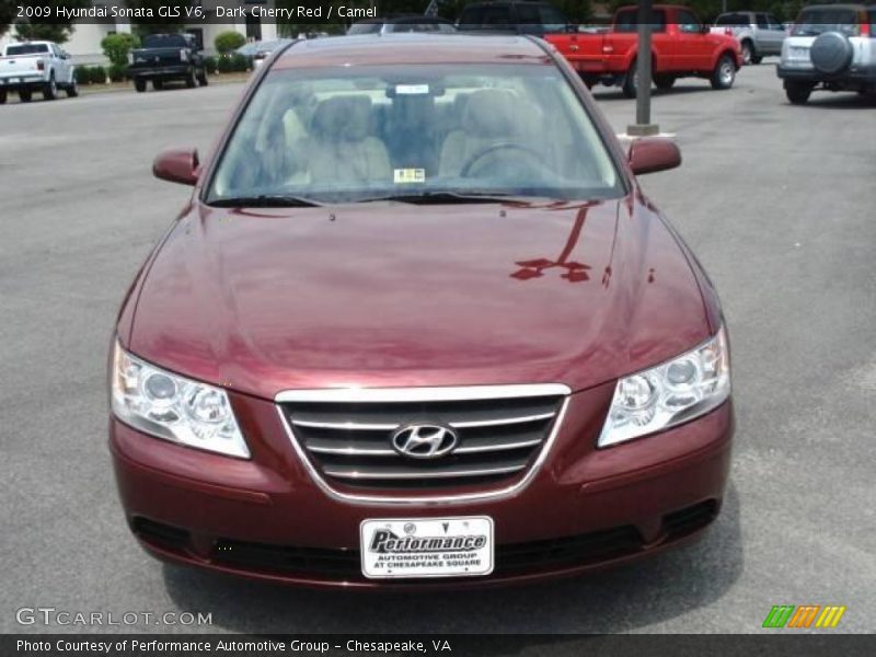 Dark Cherry Red / Camel 2009 Hyundai Sonata GLS V6