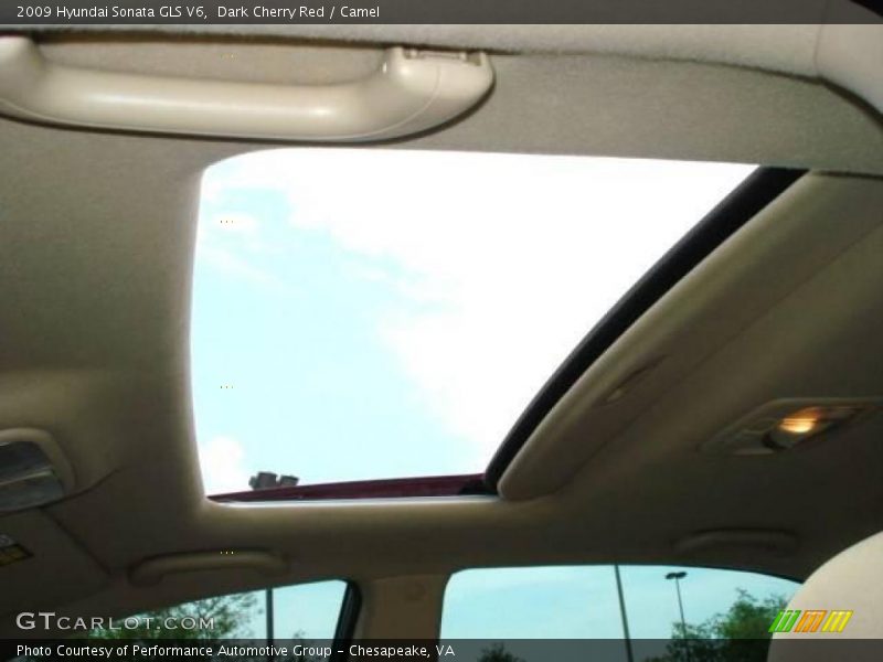 Dark Cherry Red / Camel 2009 Hyundai Sonata GLS V6
