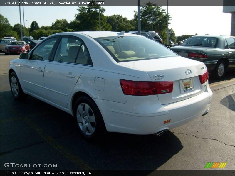 Powder White Pearl / Camel 2009 Hyundai Sonata GLS V6