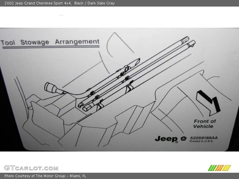 Black / Dark Slate Gray 2002 Jeep Grand Cherokee Sport 4x4