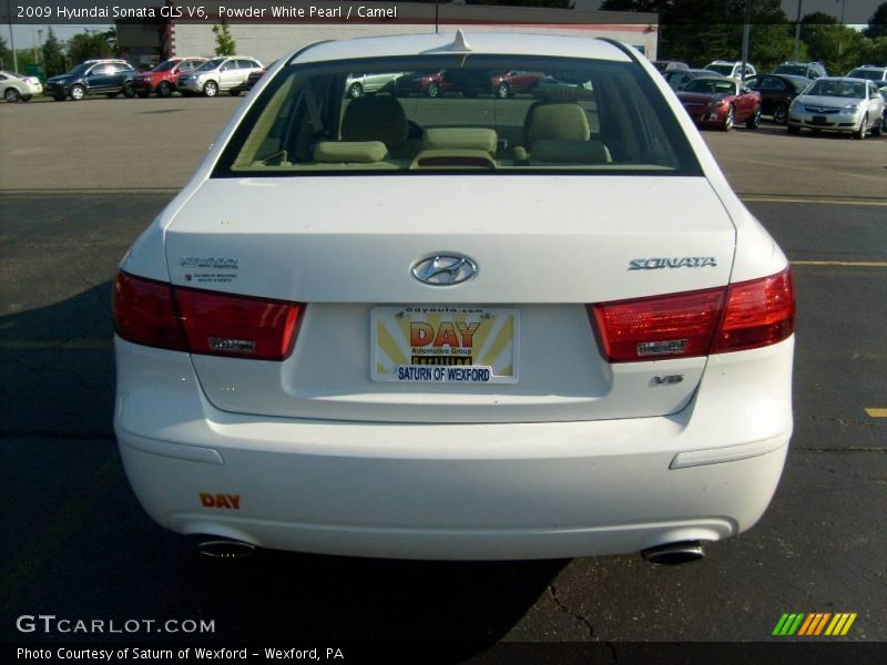 Powder White Pearl / Camel 2009 Hyundai Sonata GLS V6