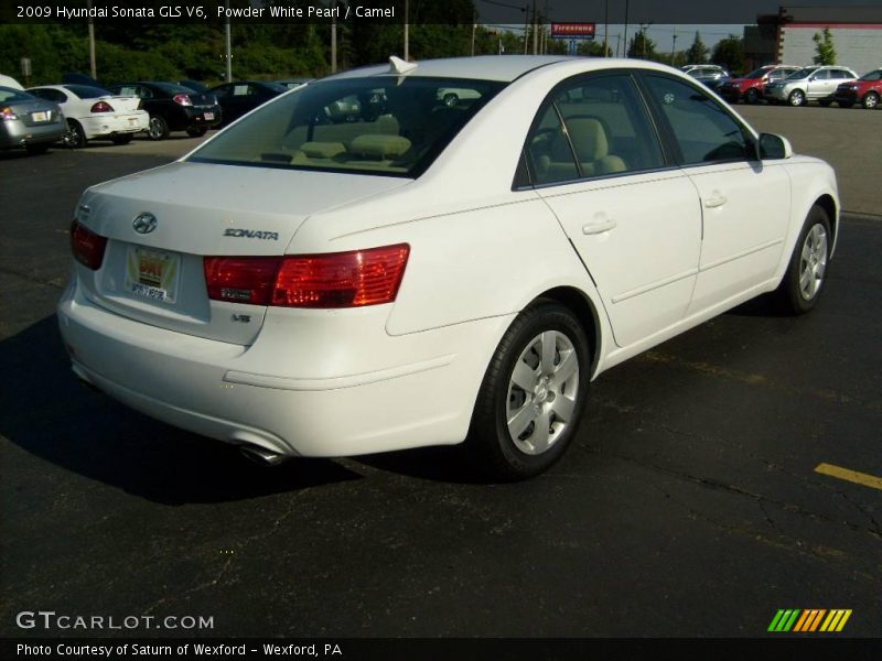 Powder White Pearl / Camel 2009 Hyundai Sonata GLS V6
