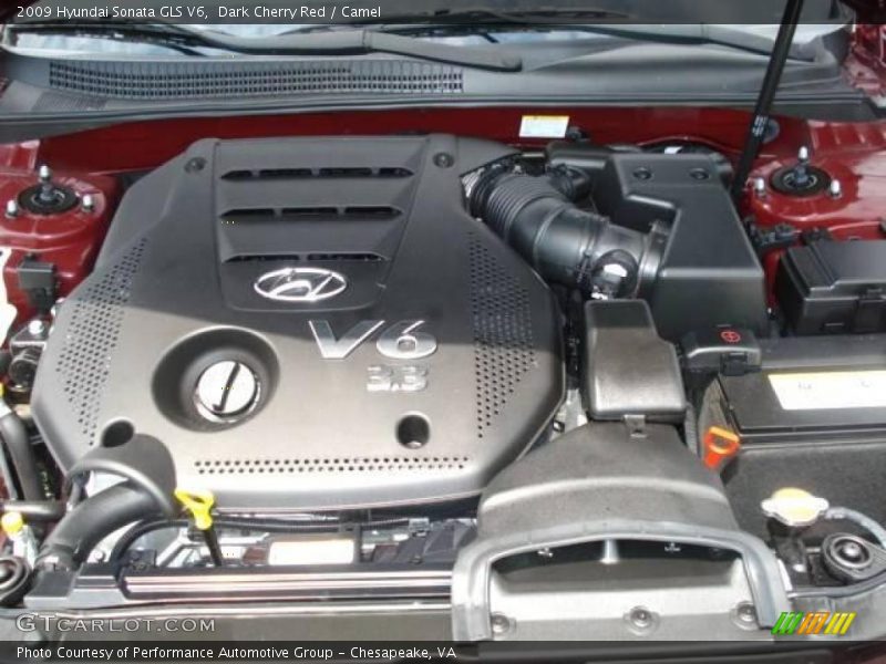 Dark Cherry Red / Camel 2009 Hyundai Sonata GLS V6