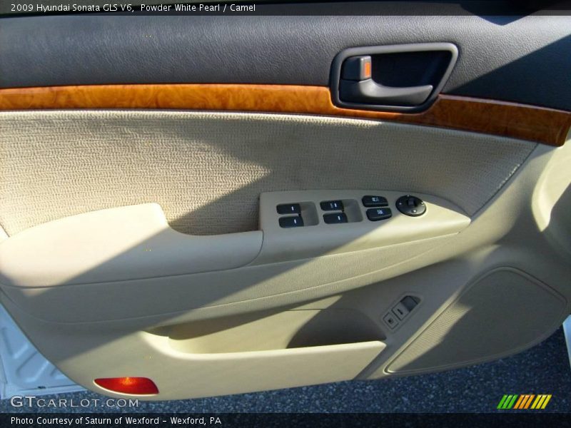 Powder White Pearl / Camel 2009 Hyundai Sonata GLS V6