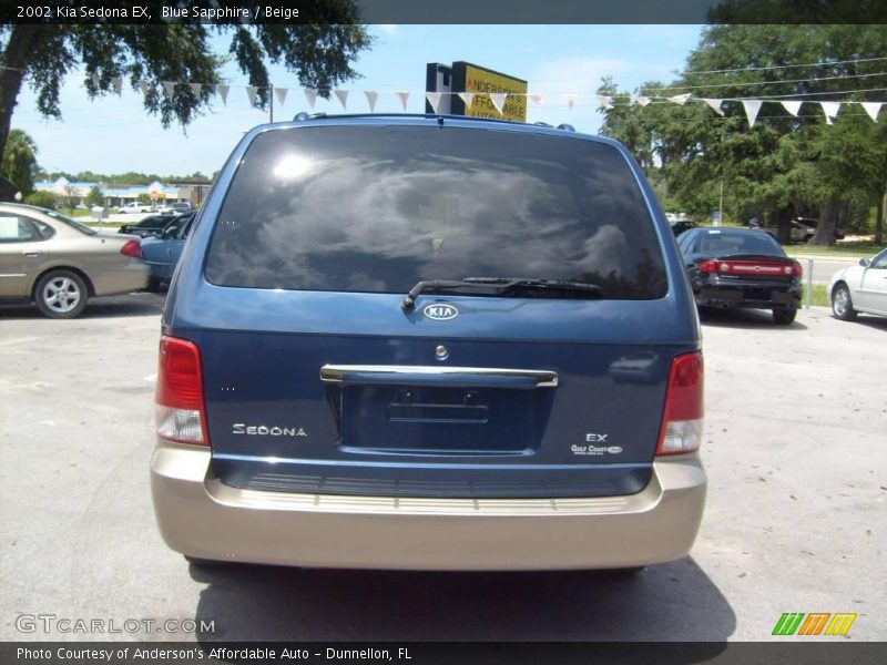 Blue Sapphire / Beige 2002 Kia Sedona EX