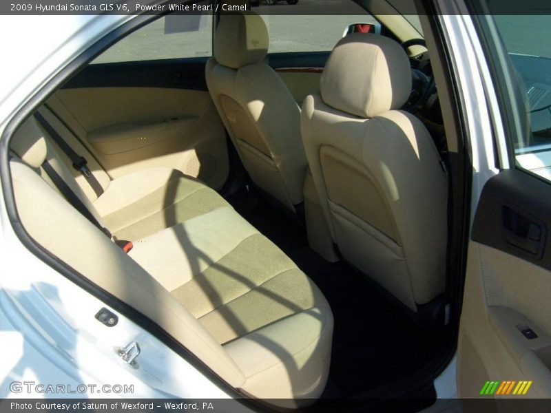 Powder White Pearl / Camel 2009 Hyundai Sonata GLS V6